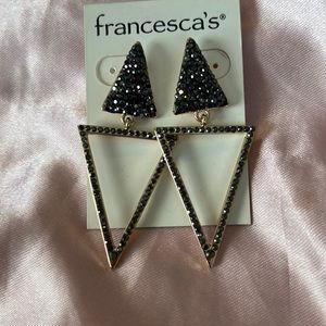 Black and gold earrings